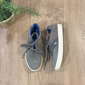 POLO RALPH LAUREN GRAY BOYS SNEAKERS WITH SUEDE SIZE 3.5